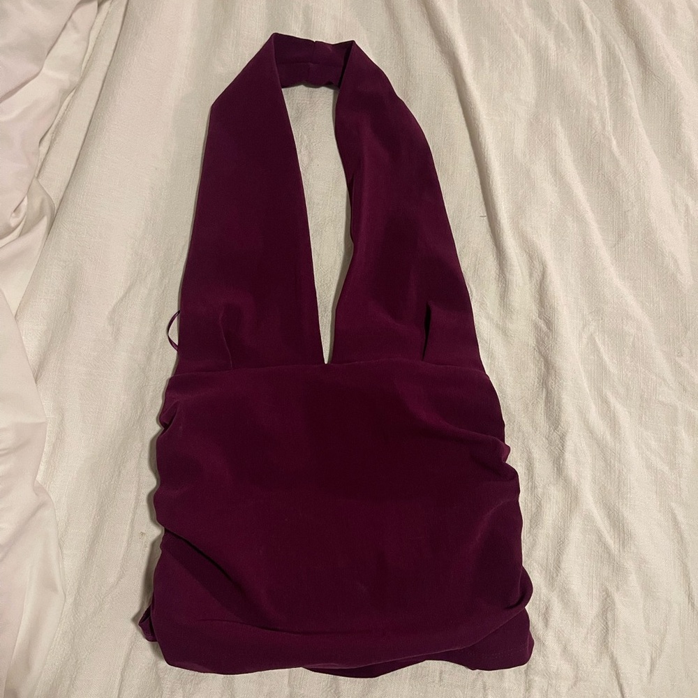 Plum Halter Top